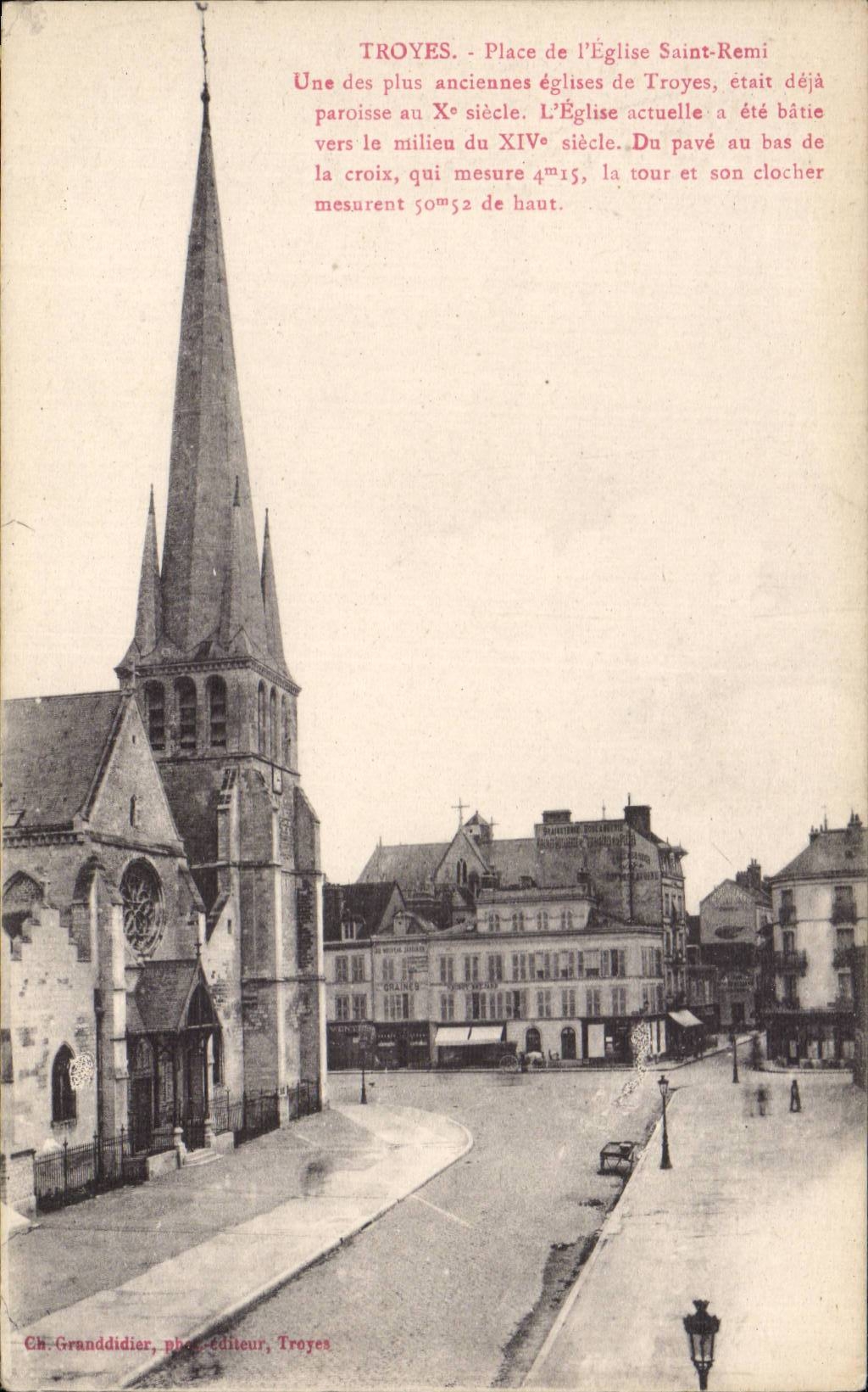 Troyes CPA Places church Saint Remi
