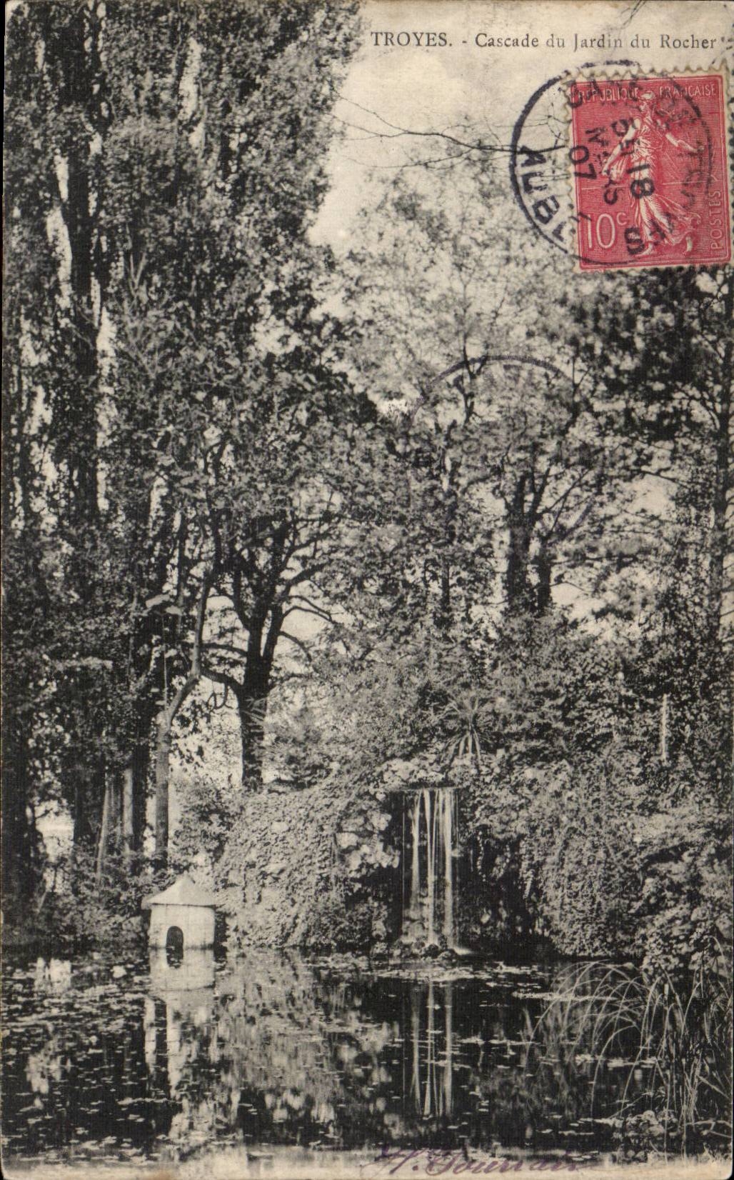 Troyes CPA Cascades of the garden of the rock