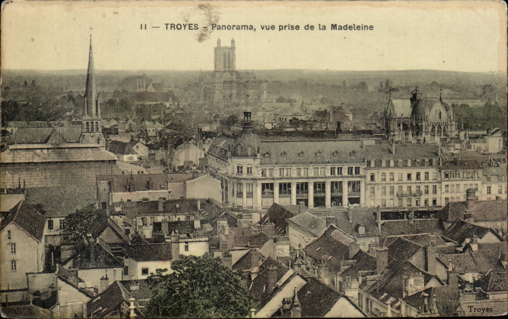 Troyes CPA Panorama seen from of the Madeleine