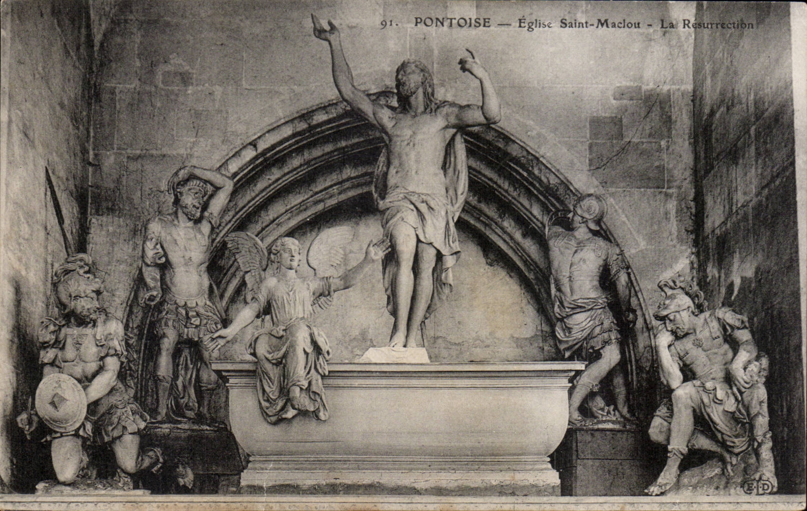 CPA Pontoise Church Saint Maclou resurrection