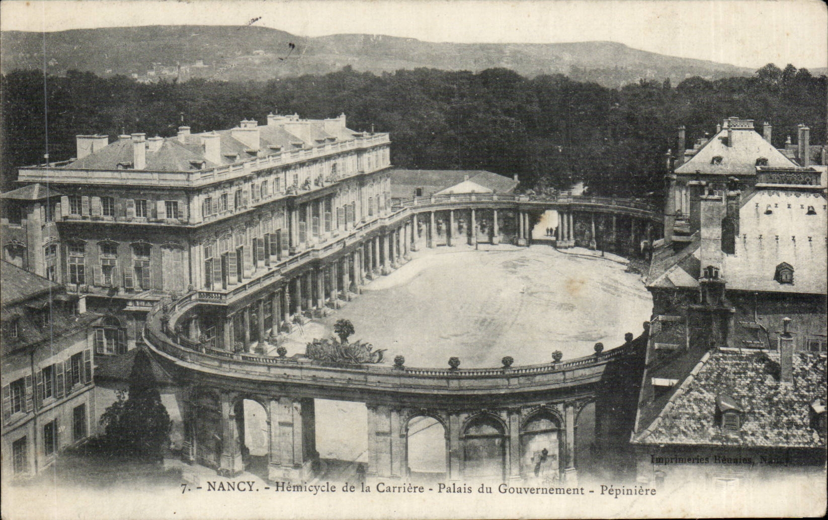 CPA Nancy Hemicycle de la carriere Palais du gouvernement Pepiniere