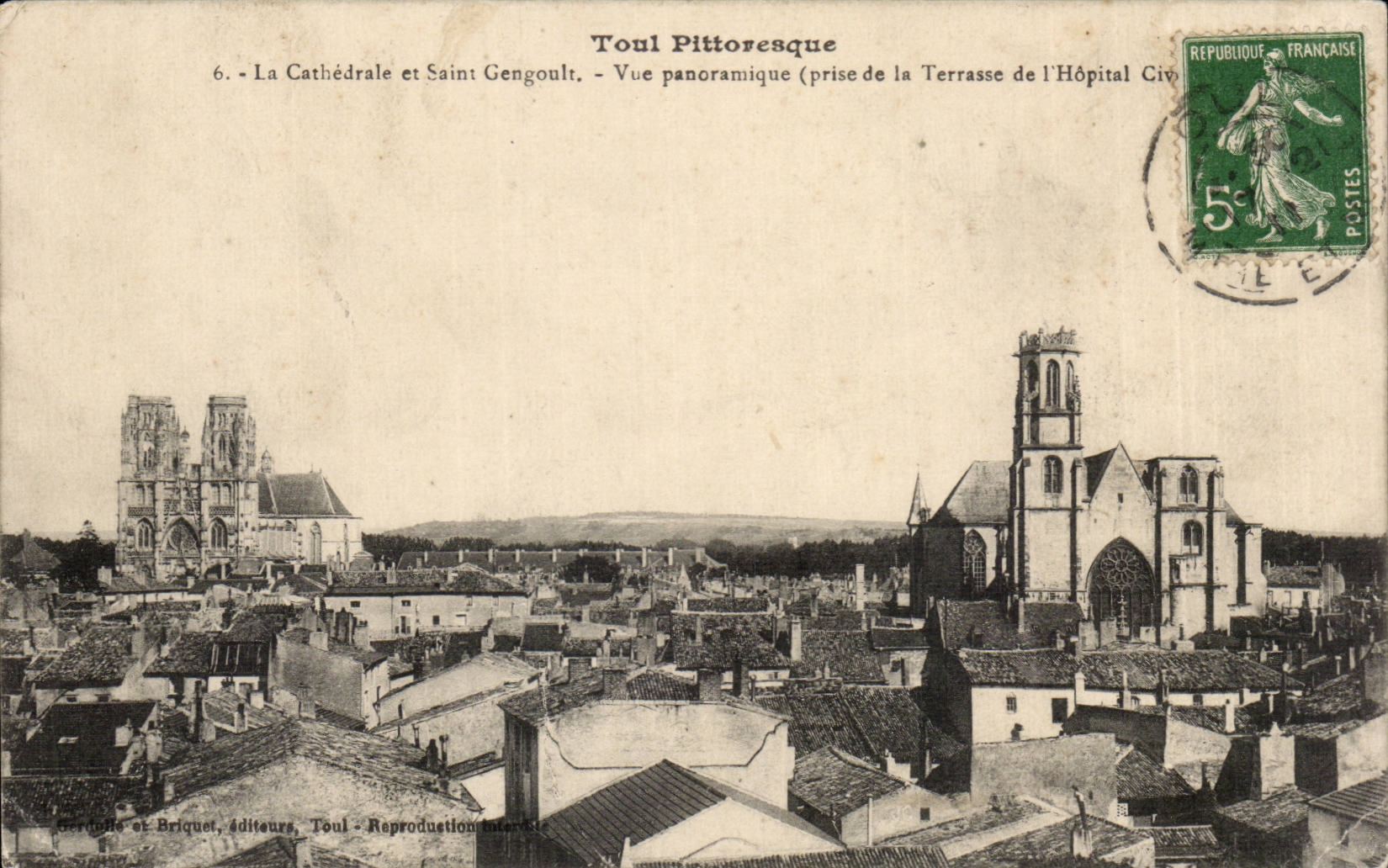 CPA Toul die cathedrae und Sint Gengoult panoramische die Ansicht