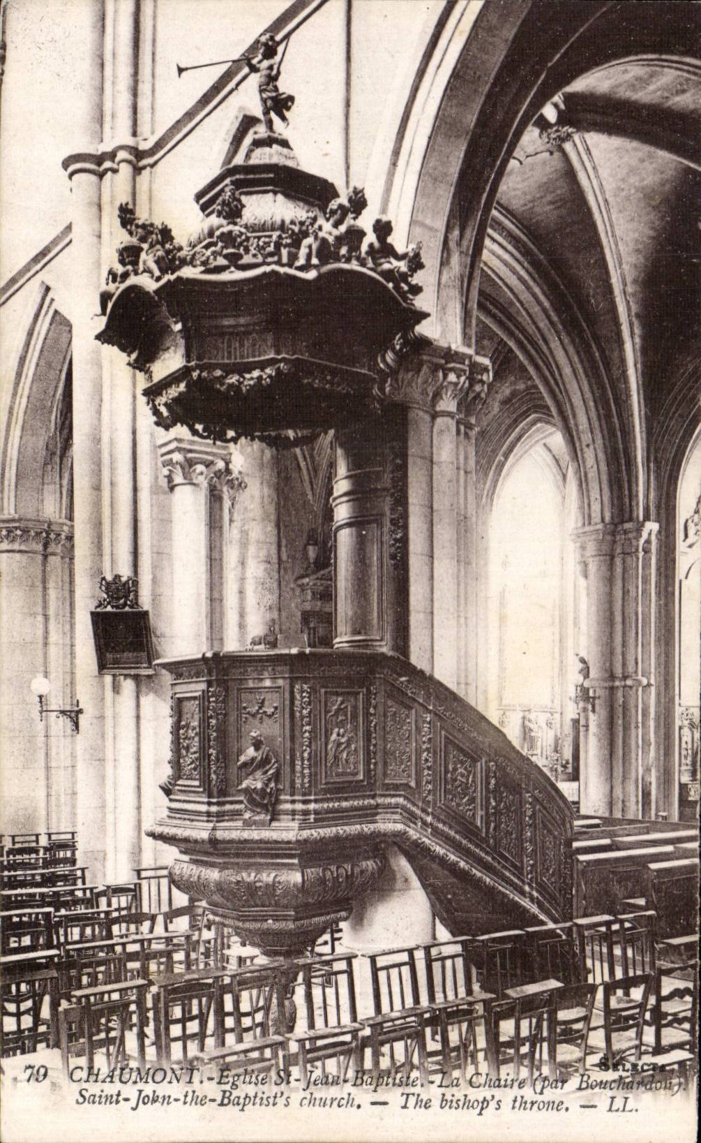 CPA Chaumont Church St Jean Baptist the pulpit