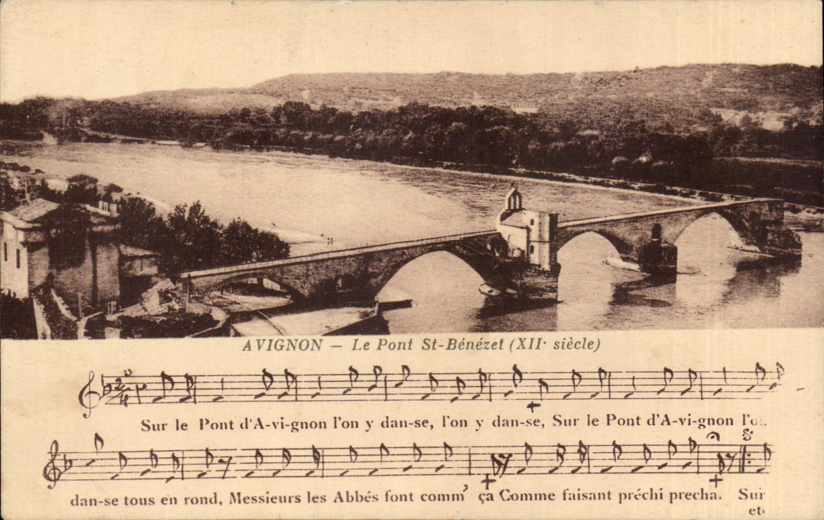 CPA Avignon die Brucke Str Benezet