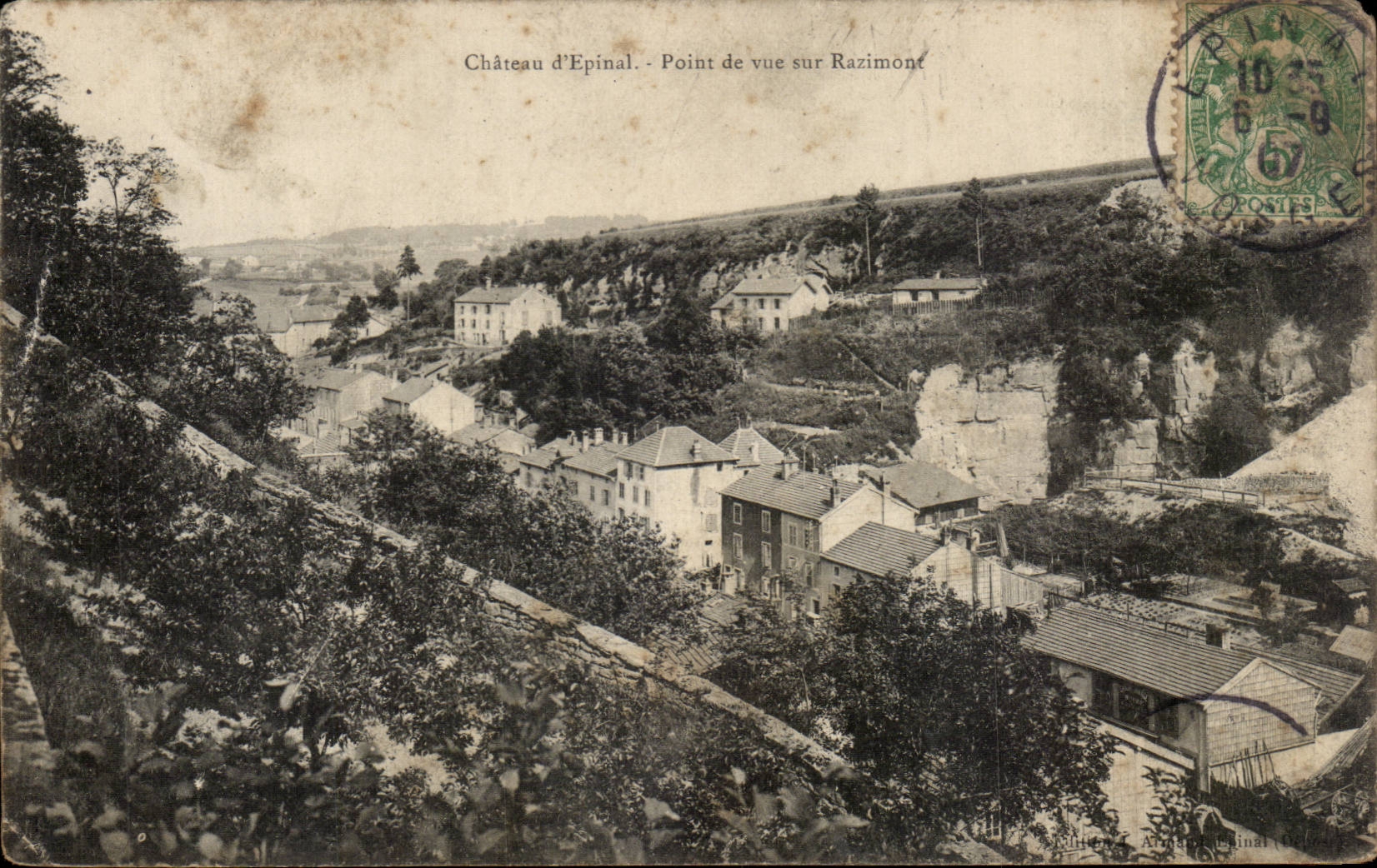 CPA Castle of Epinal Point of view on Razimont