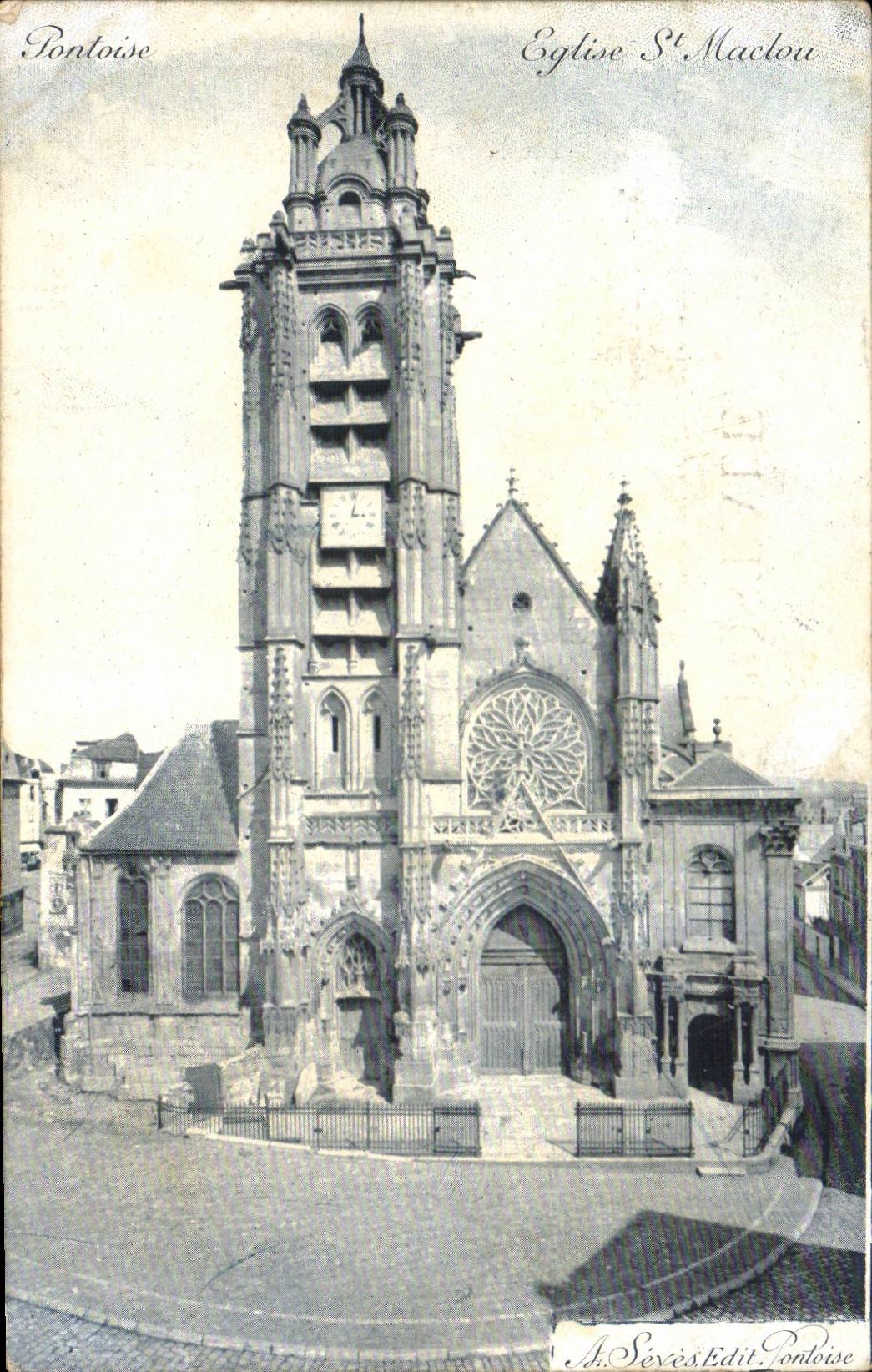 Pontoise CPA Church St Maclou