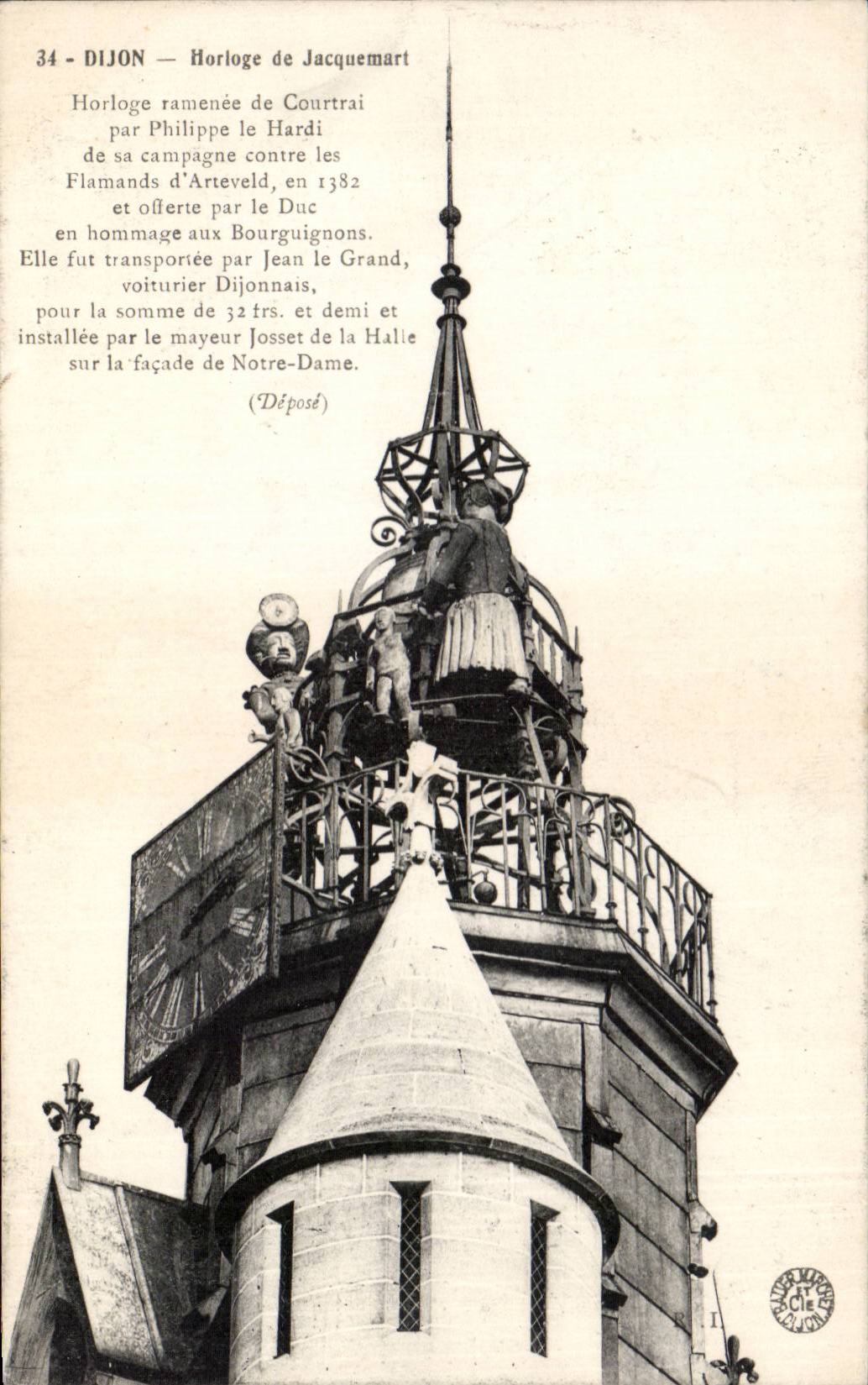 CPA Dijon Clock of Jacquemart
