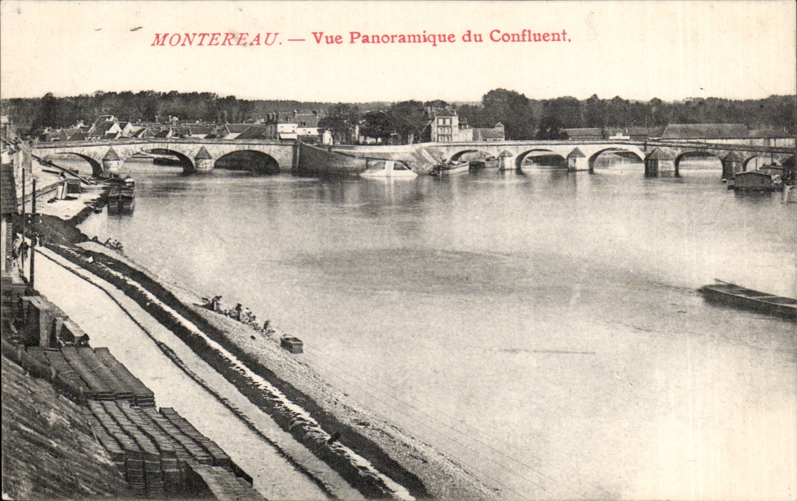 CPA Montereau Panoramic View of the confluence