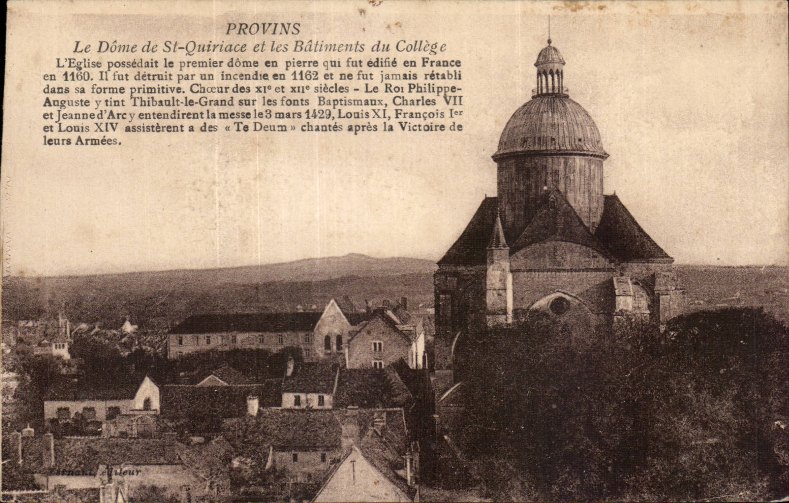 CPA Layered branches the dome of St Quiriace and buildings of the college