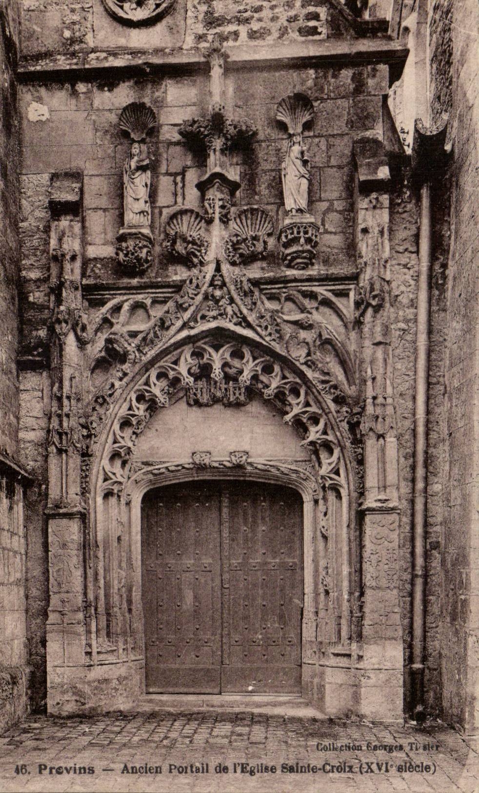 CPA Layered branches Old gate of the church Sainte Cross