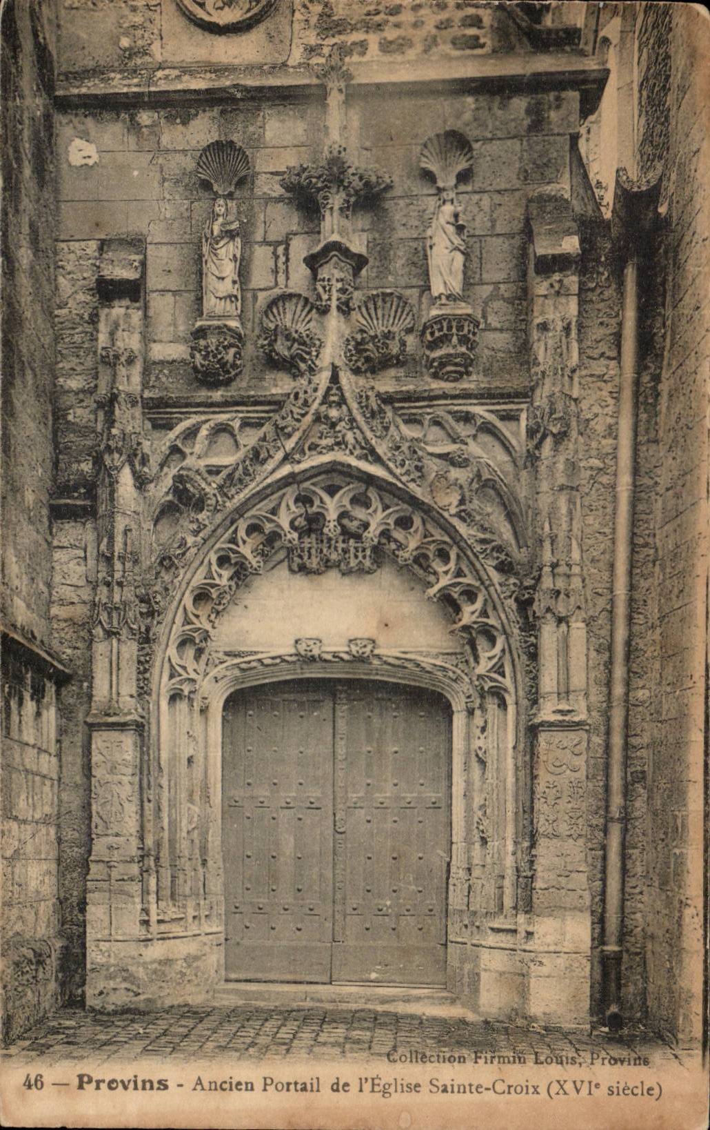CPA Layered branches Old gate of the church Sainte Cross