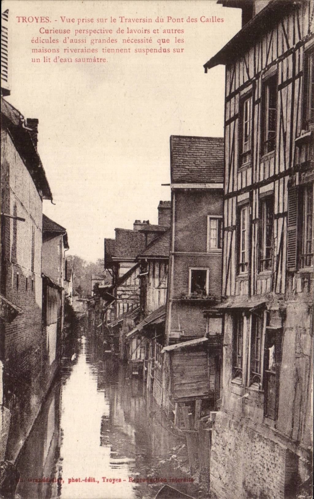 CPA Troyes Seen from on the Thwart of the bridge of Ruails