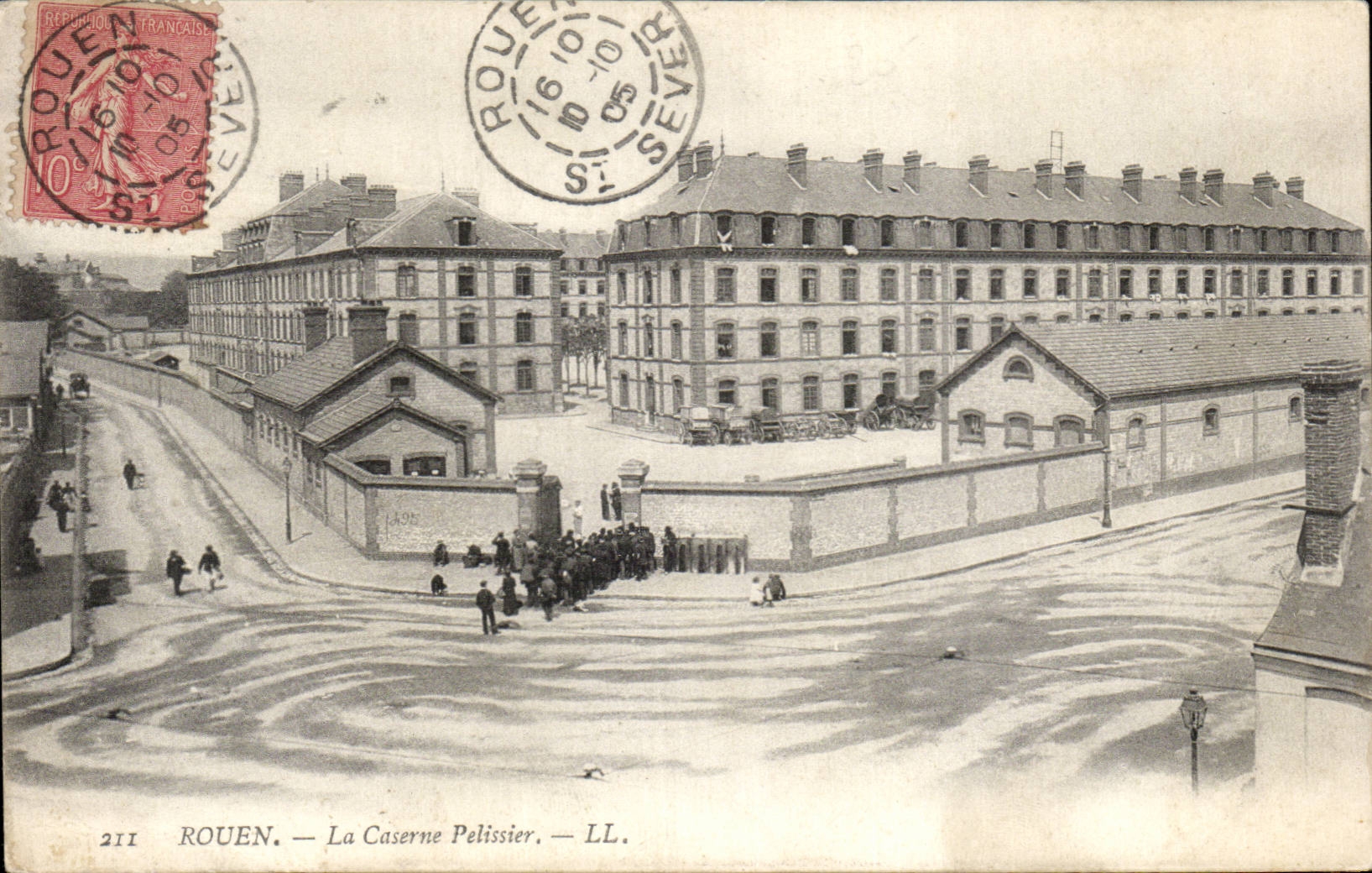 CPA Rouen the Pelissier barracks