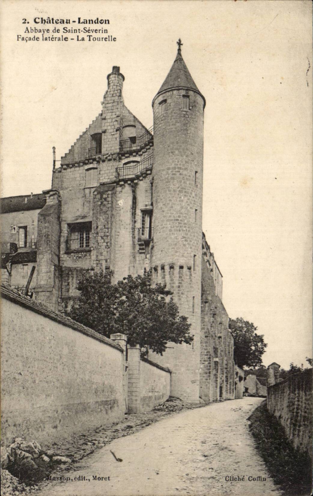 CPA Castle Landon Abbay de Saint Severin Side wall the Turret