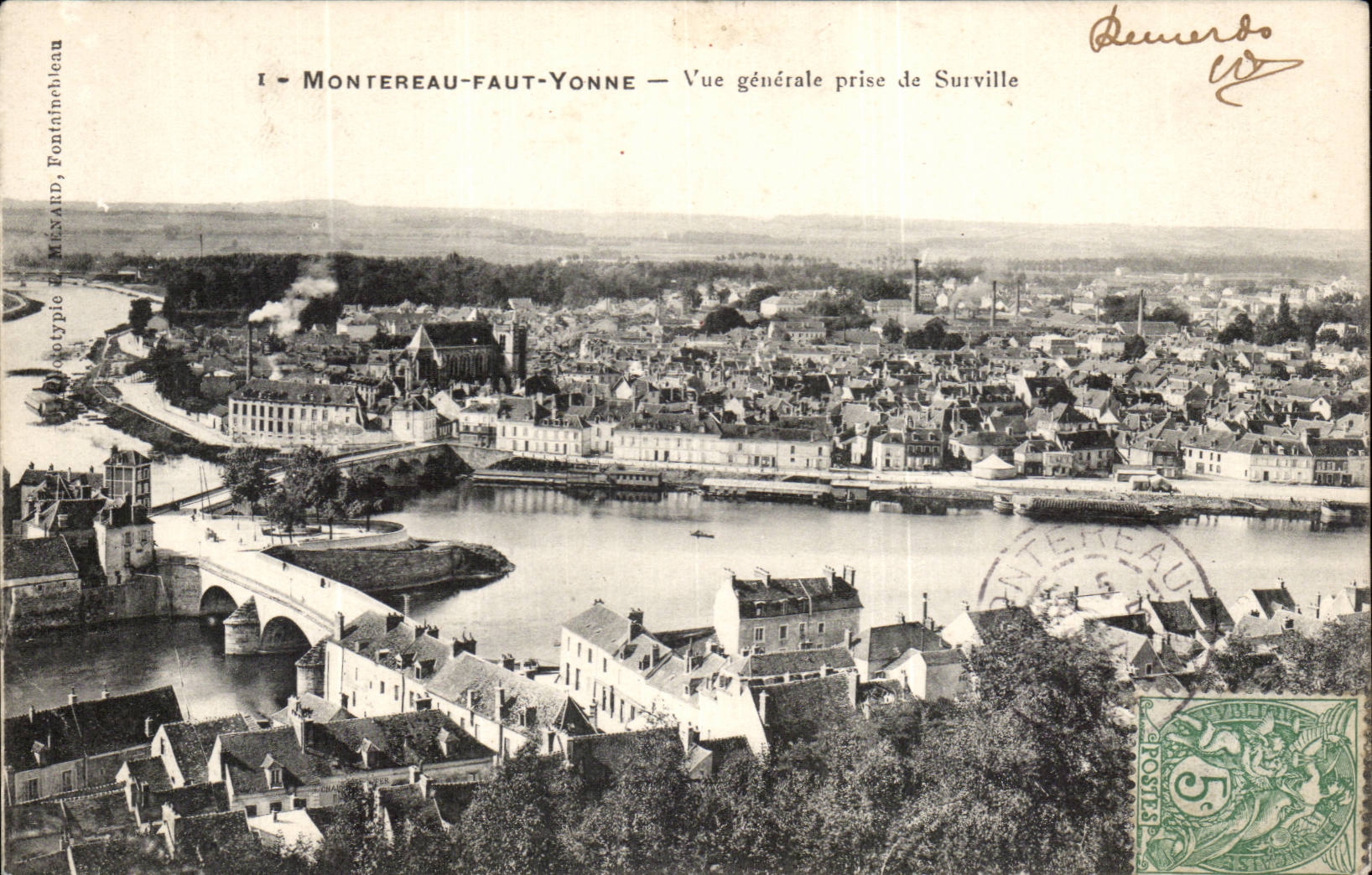 CPA Montereau Is necessary Yonne View taken of Surville