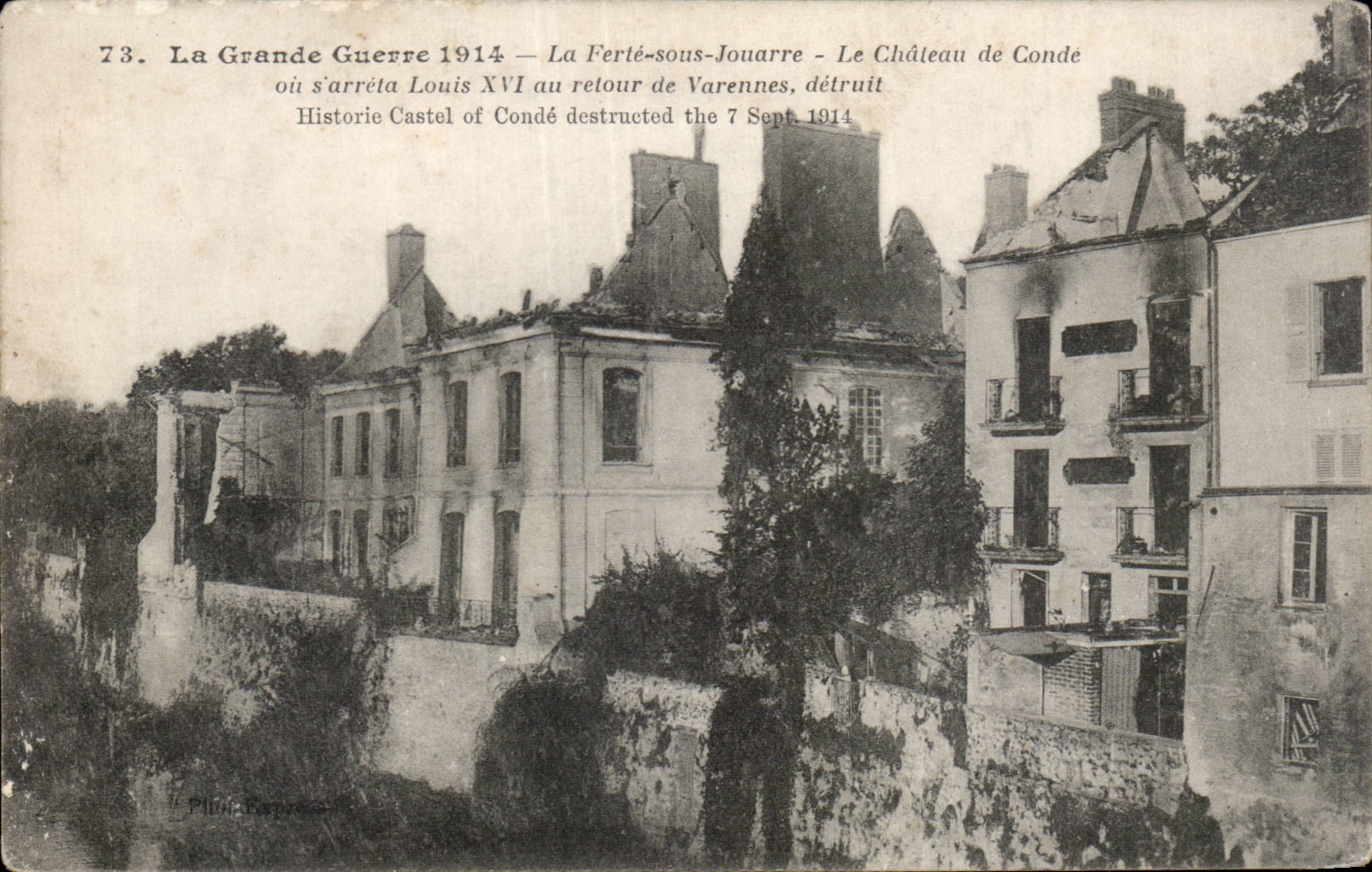 CPA Ferte under Jouarre the castle of Cop or stopped louis XVI with the return of Varennes destroyed