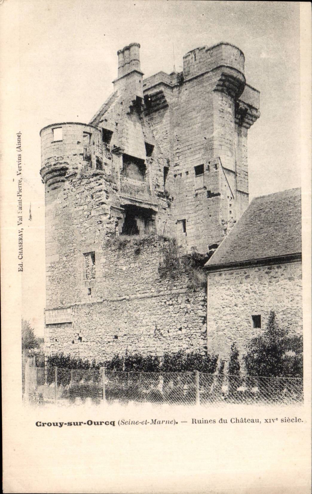 CPA Grouy on ourcq Ruins of the castle