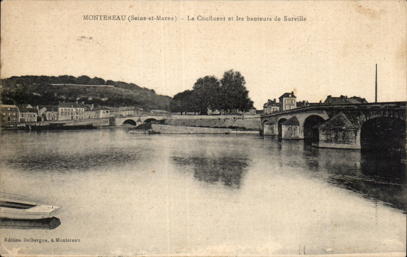 CPA Montereau the confluence and heights of Surville