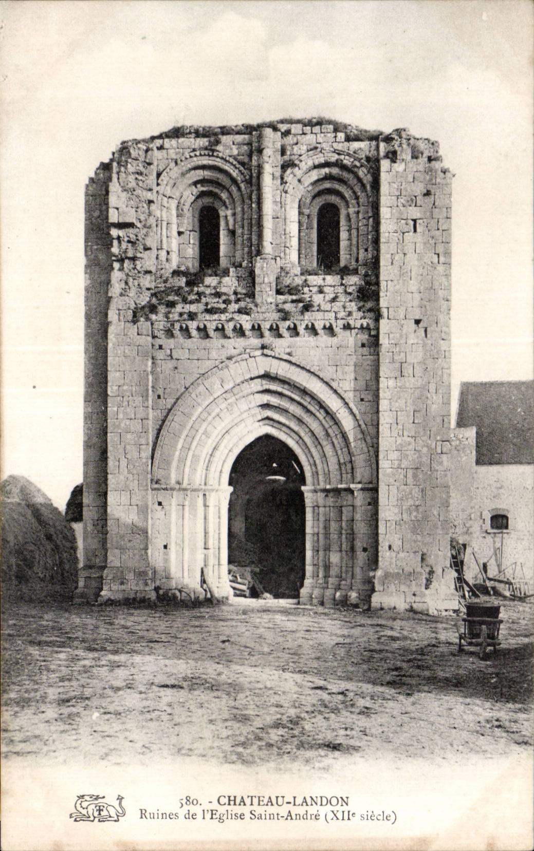 CPA Castle Landon Ruins of the church Saint Andre