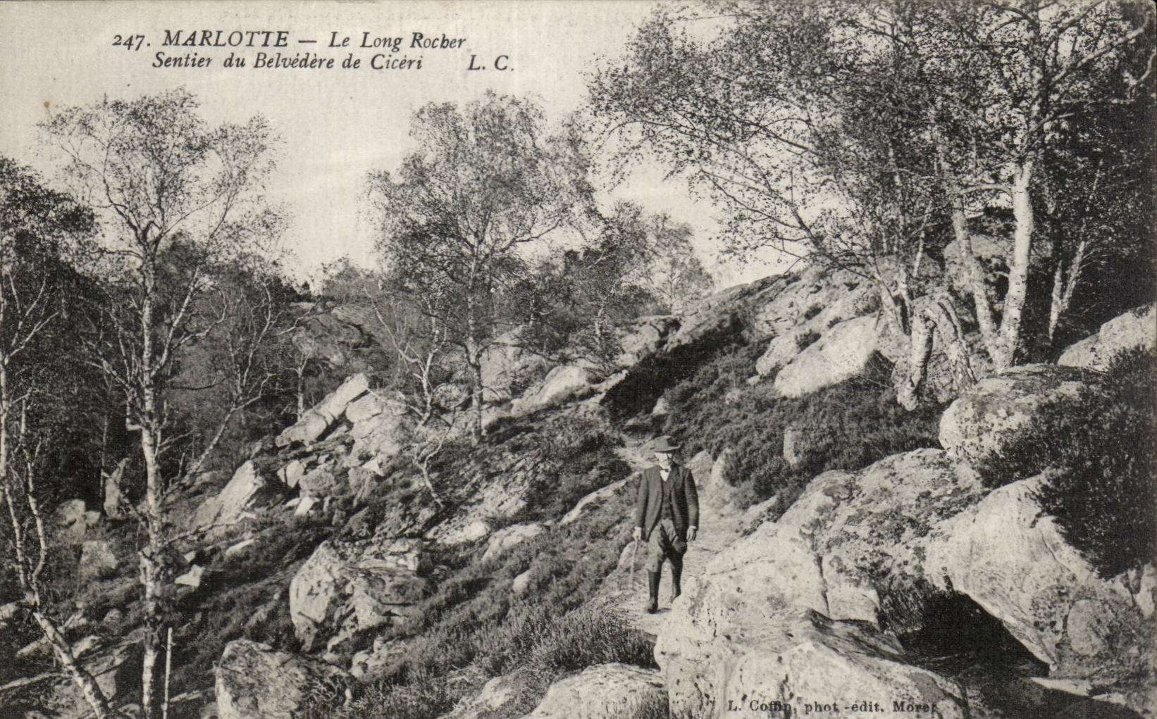 CPA Marlotte the long rock Path of the view-point of Ciceri