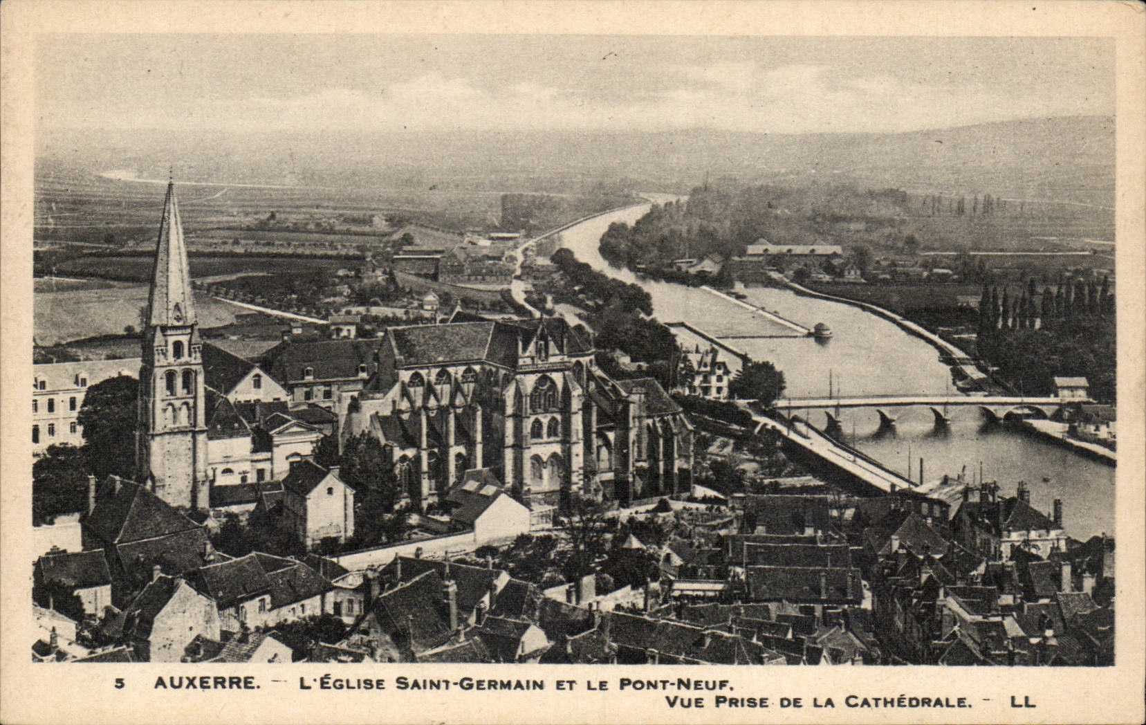 Kirche Auxerre-CPA Saint Germain und die neue Brucke