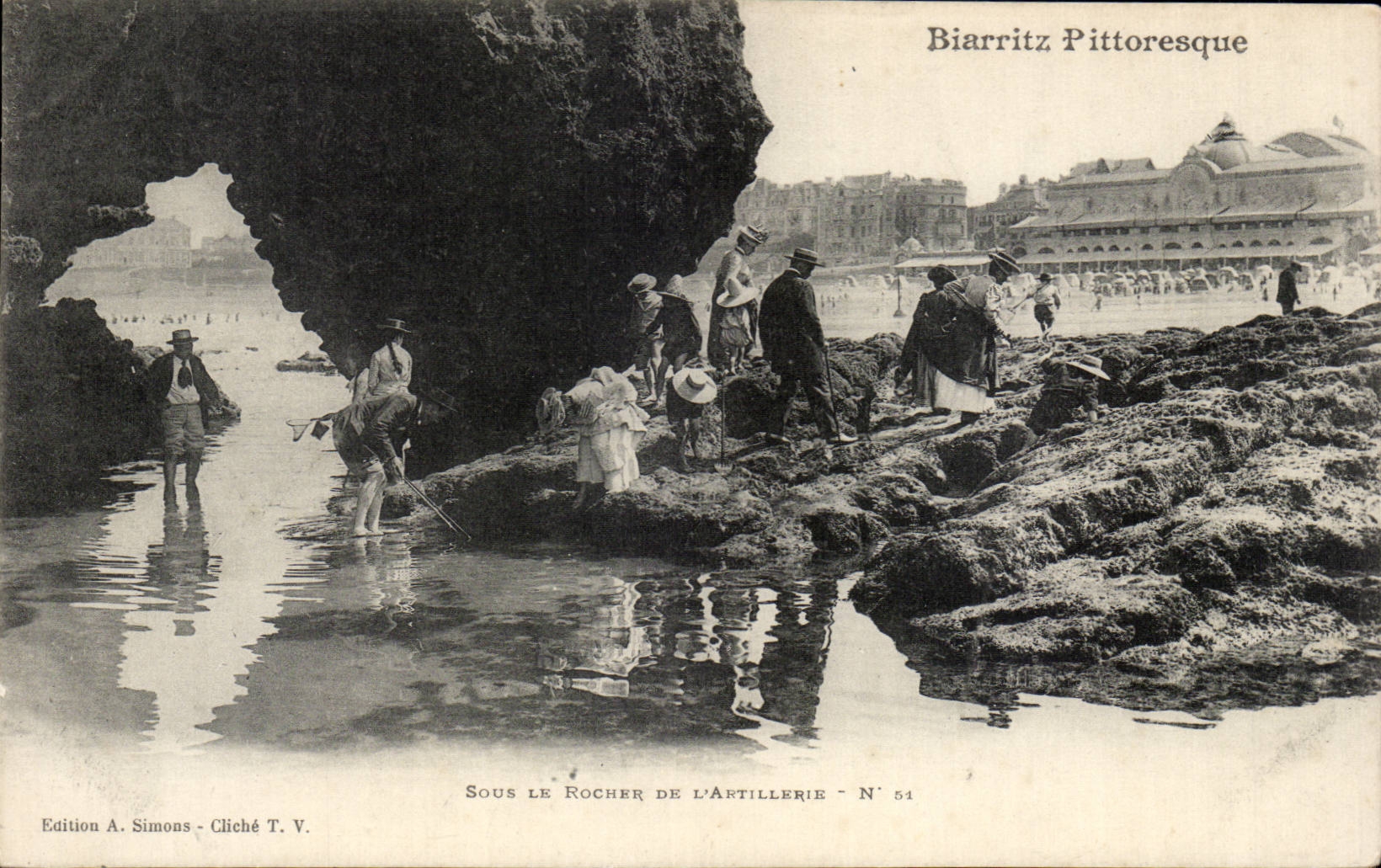 CPA Biarritz Sous le rocher de l'artillerie