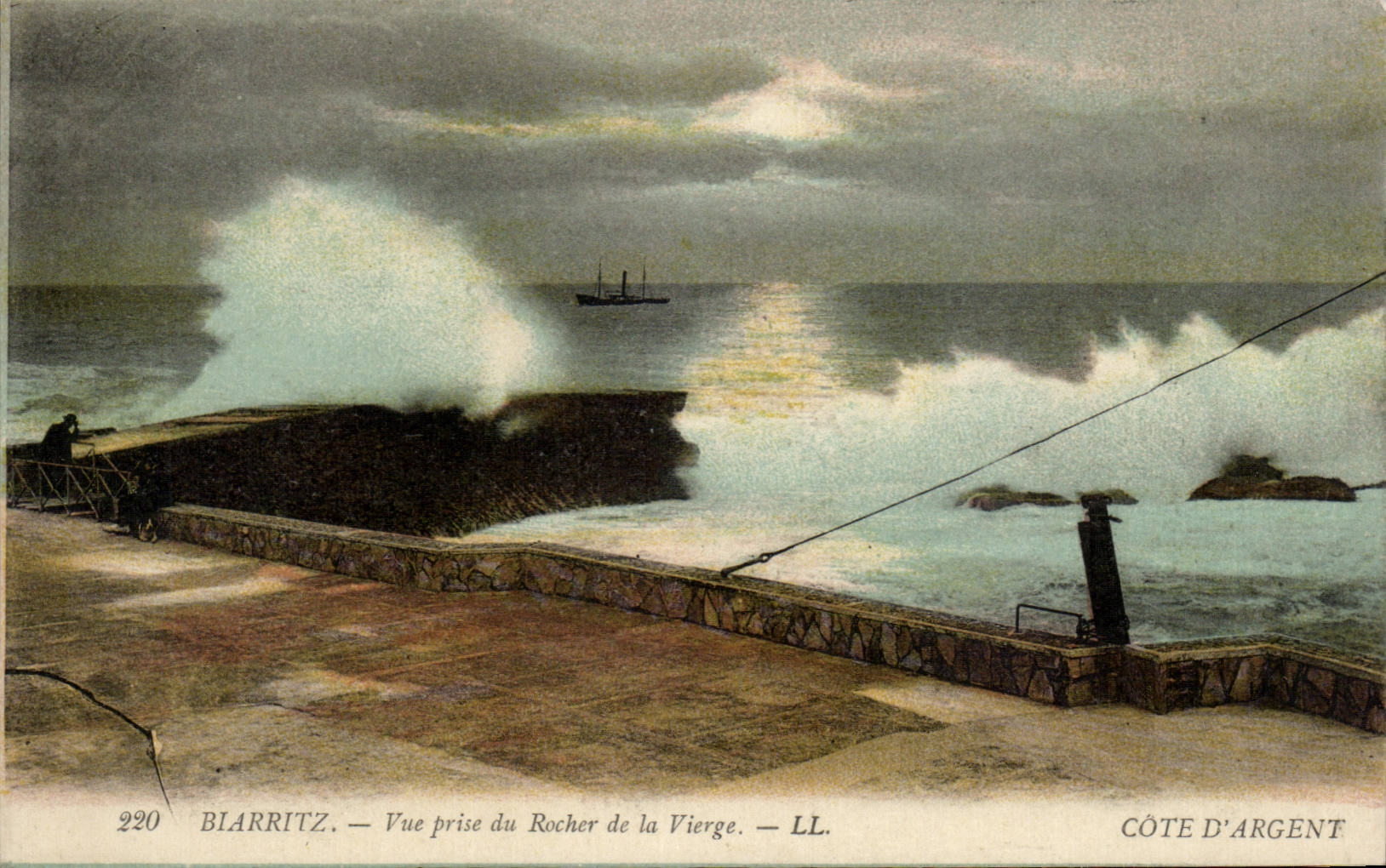 CPA Biarritz Vue prise du rocher de la vierge 
