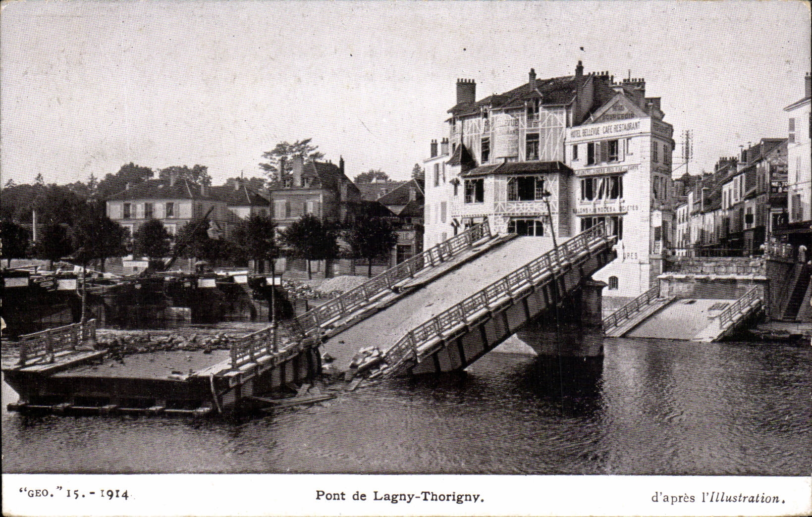 CPA Bridge of Lagny Thorigny