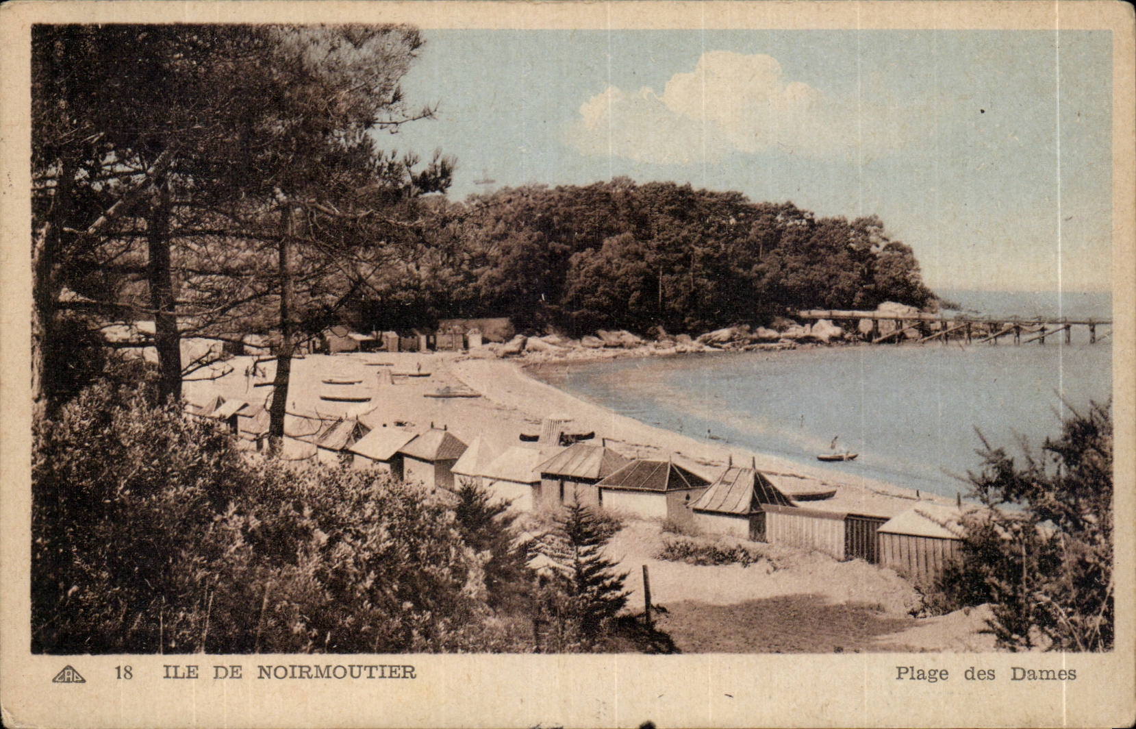 CPA Island of Noirmoutier beach of the ladies