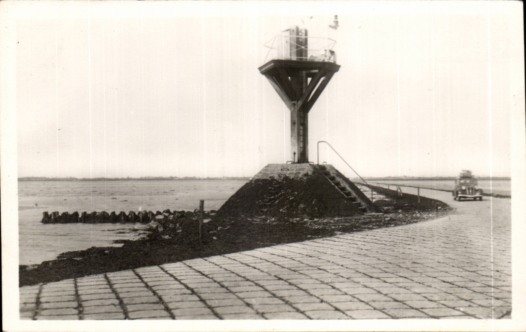 CPSM Island of Noirmoutier Gois connecting the island to the continent