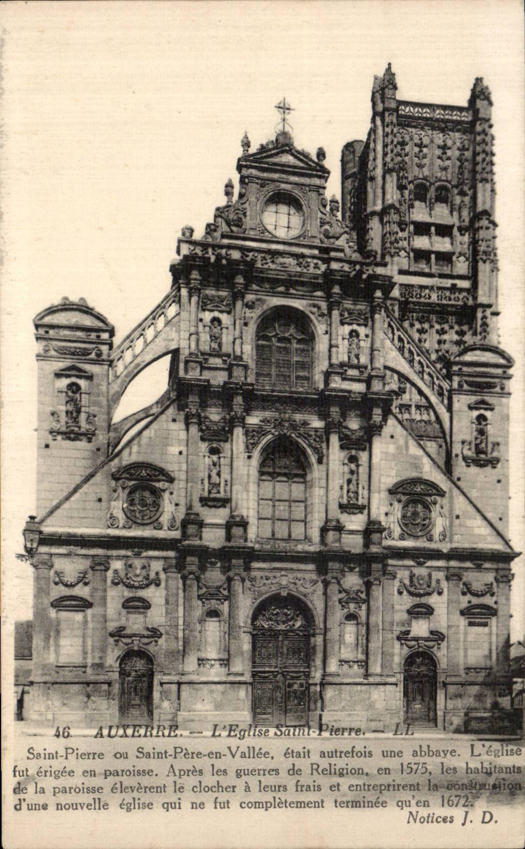 Kirche-Saint Pierre Auxerre-CPA