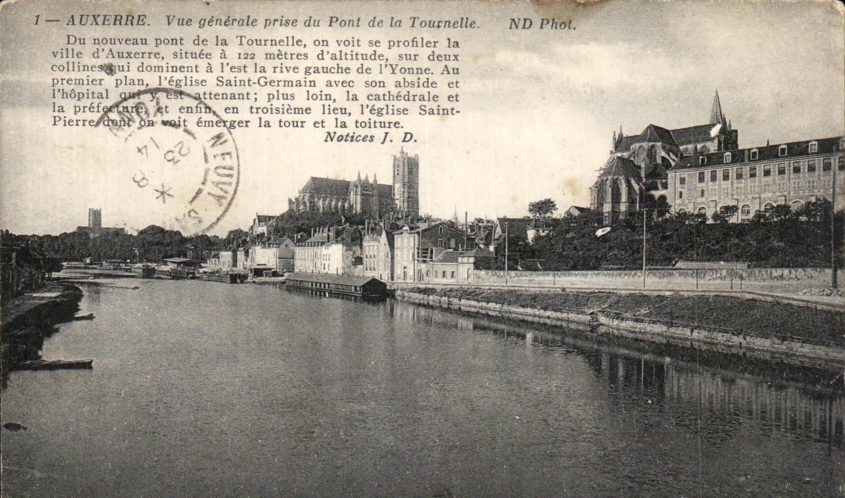 CPA Auxerre die Ansicht vertreten von der Brucke des kleinen Aufsatzes