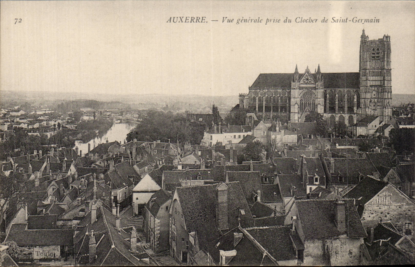 CPA Auxerre die Ansicht vertreten vom Glockeaufsatz von Saint Germain