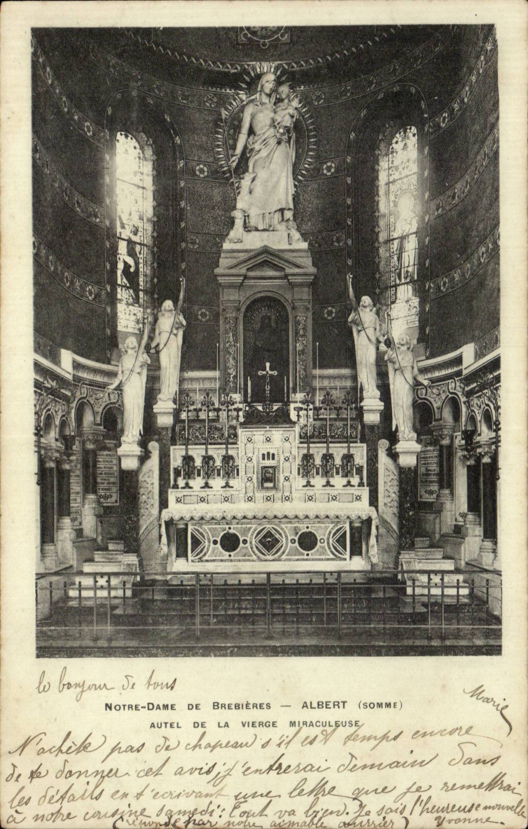 CPA Albert Notre Dame de Brebieres Furnace bridge of the miraculous virgin