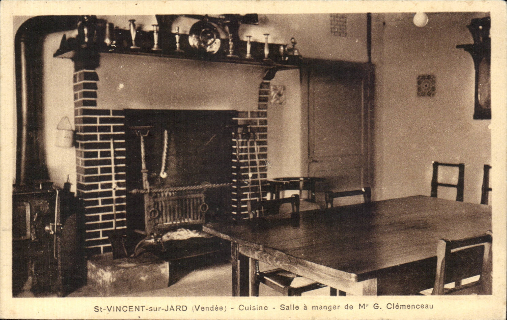 CPA Str Vincent von Jard kocht Esszimmer von Herrn G Clemenceau