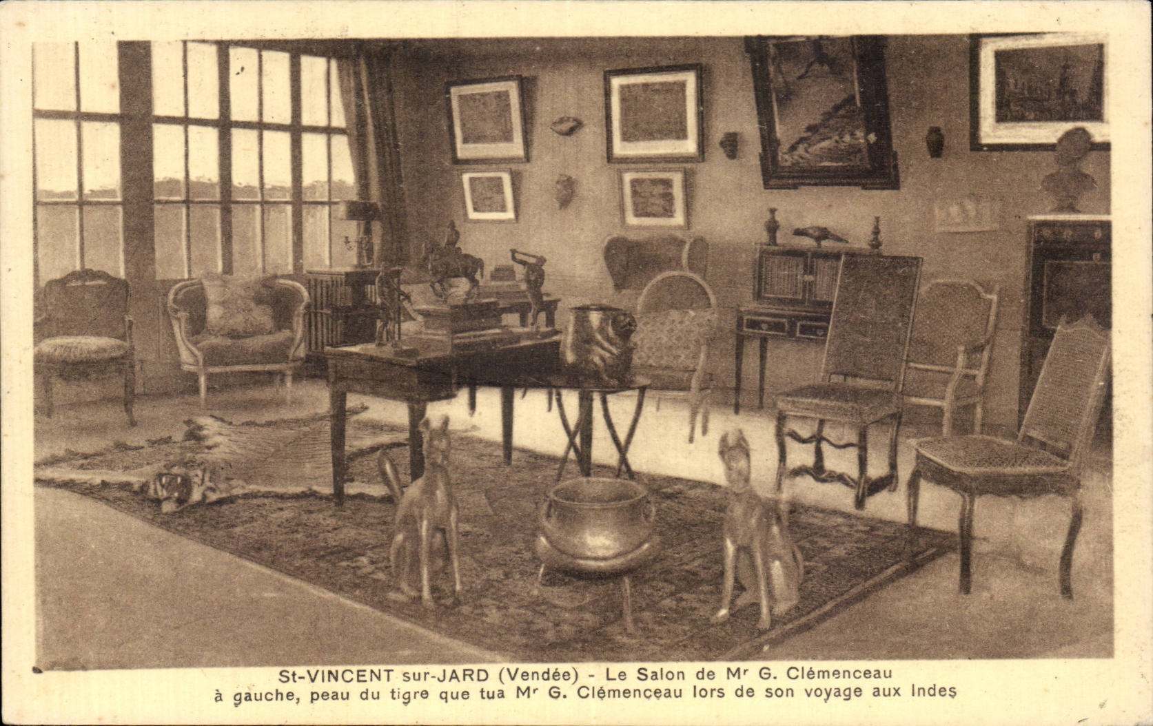 CPA Str Vincent von Jard das Bretterbude von Clemenceau das Wohnzimmer reist zum Inseln-Bel Essat