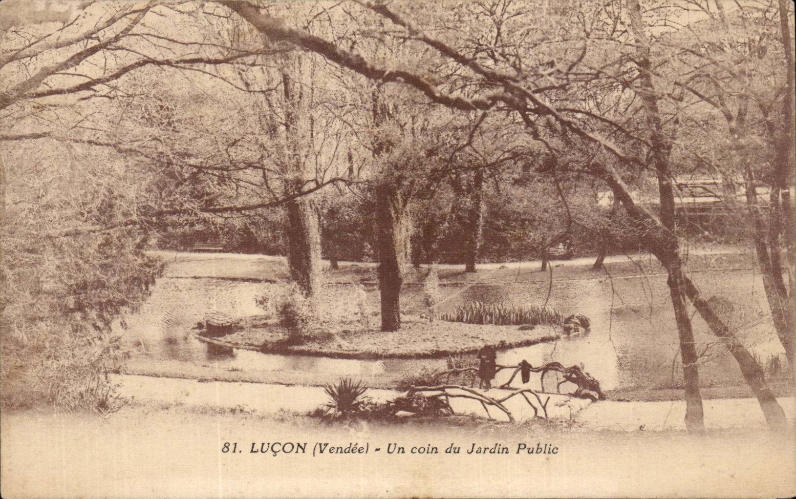 CPA Lucon eine Ecke des allgemeinen Gartens