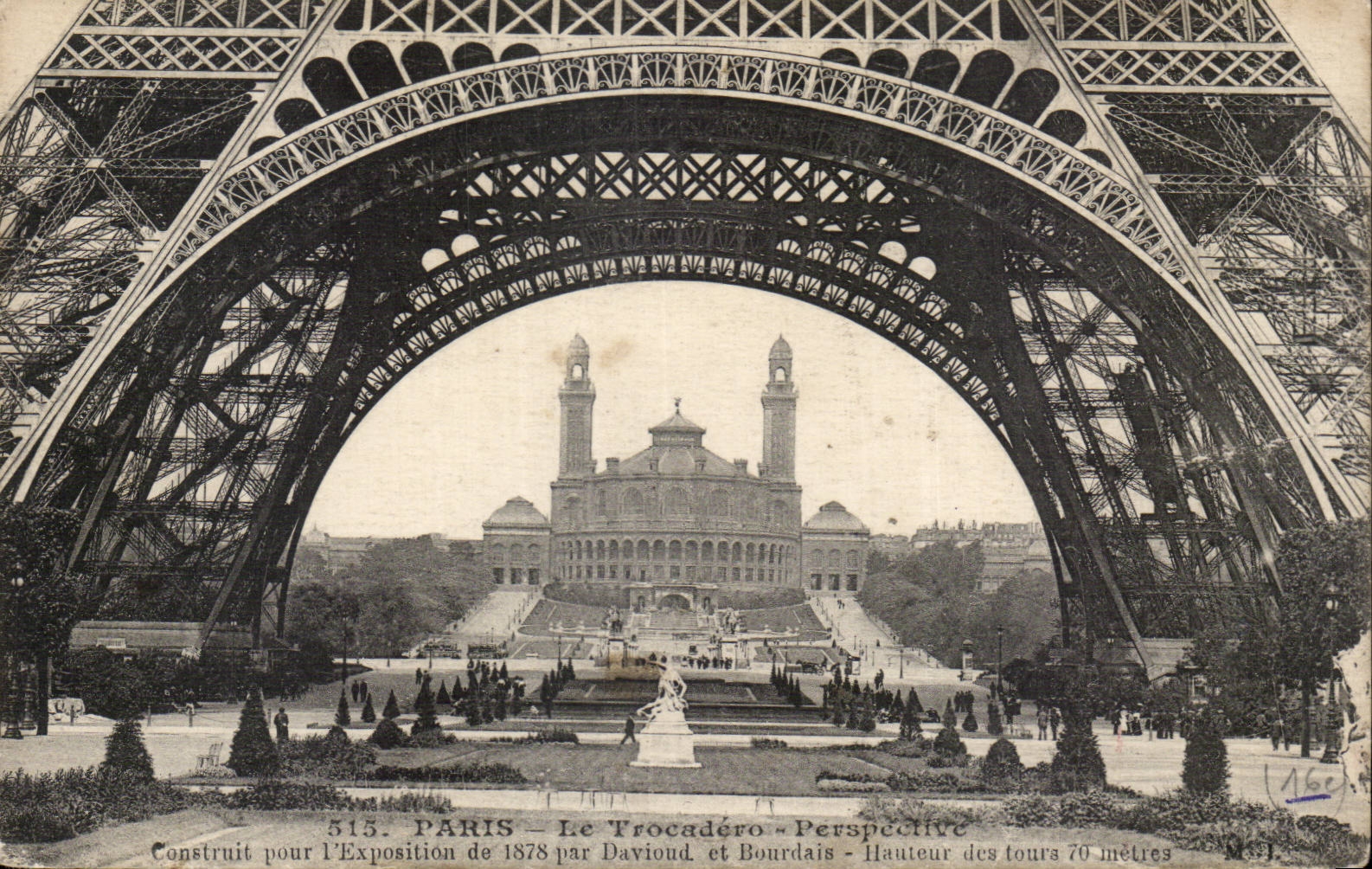 CPA Paris Trocadero View Eiffel Tower