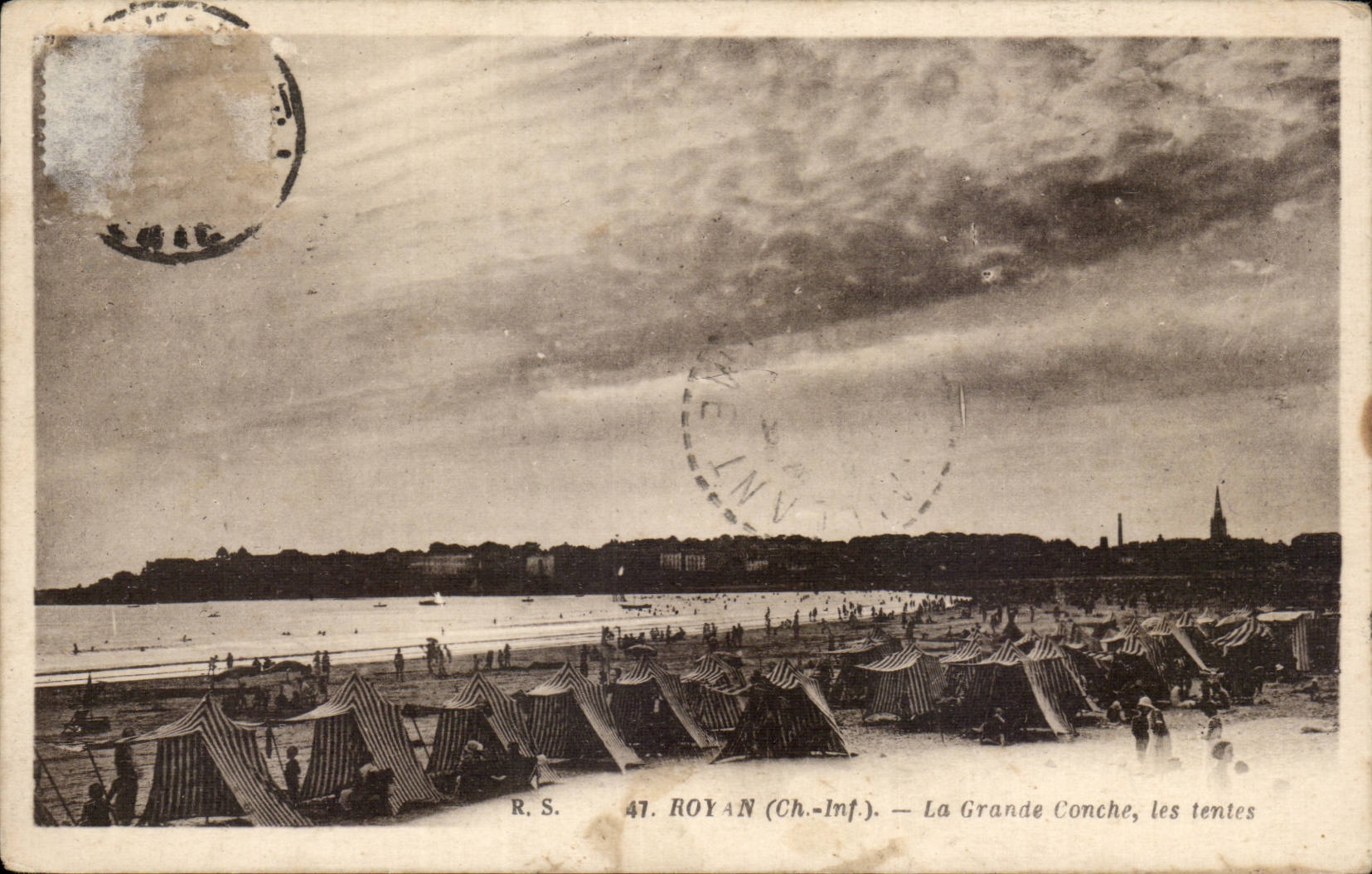 CPA Royan gross die Tritonshornzelte