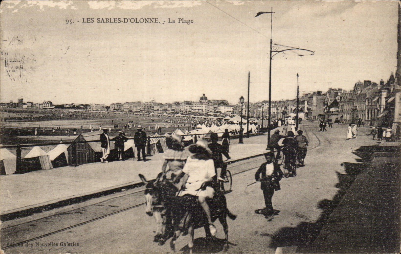 Sands of olonne CPA the beach Ass Donkey Mule