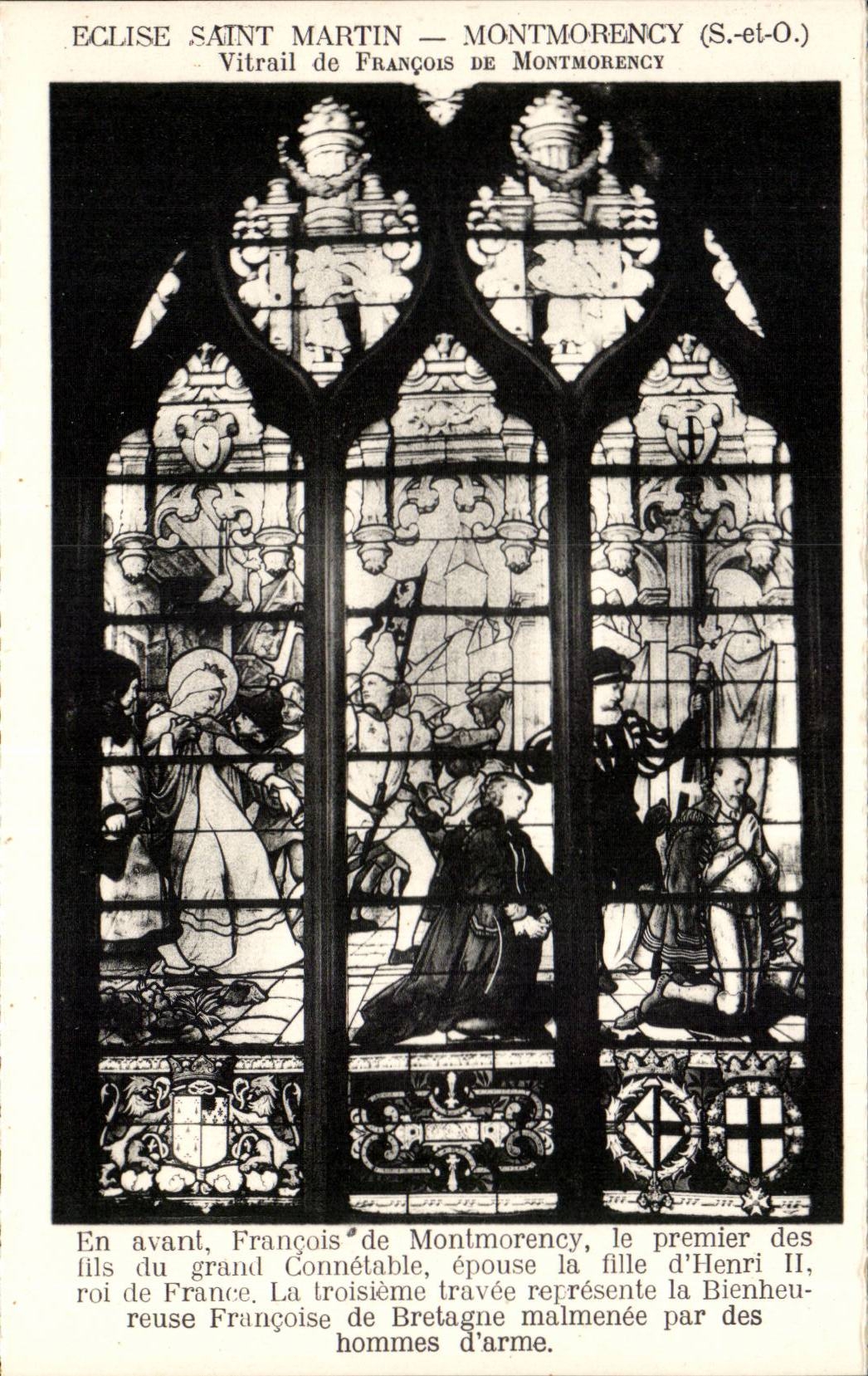 CPA Church Saint Martin Montmorency Stained glass of François de Montmorency