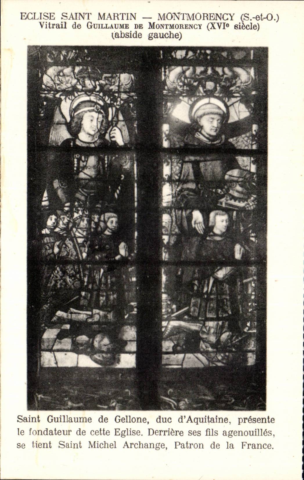 CPA Church Saint Martin Montmorency Stained glass of Guillaume de Montmorency