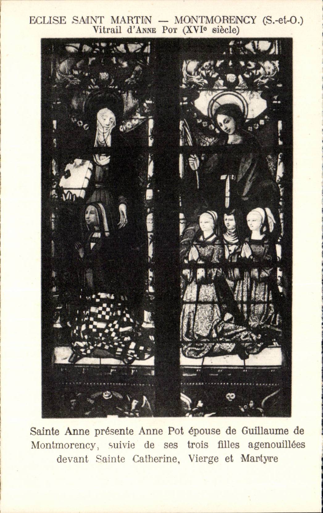 CPA Church Saint Martin Montmorency Stained glass of Anne Pot