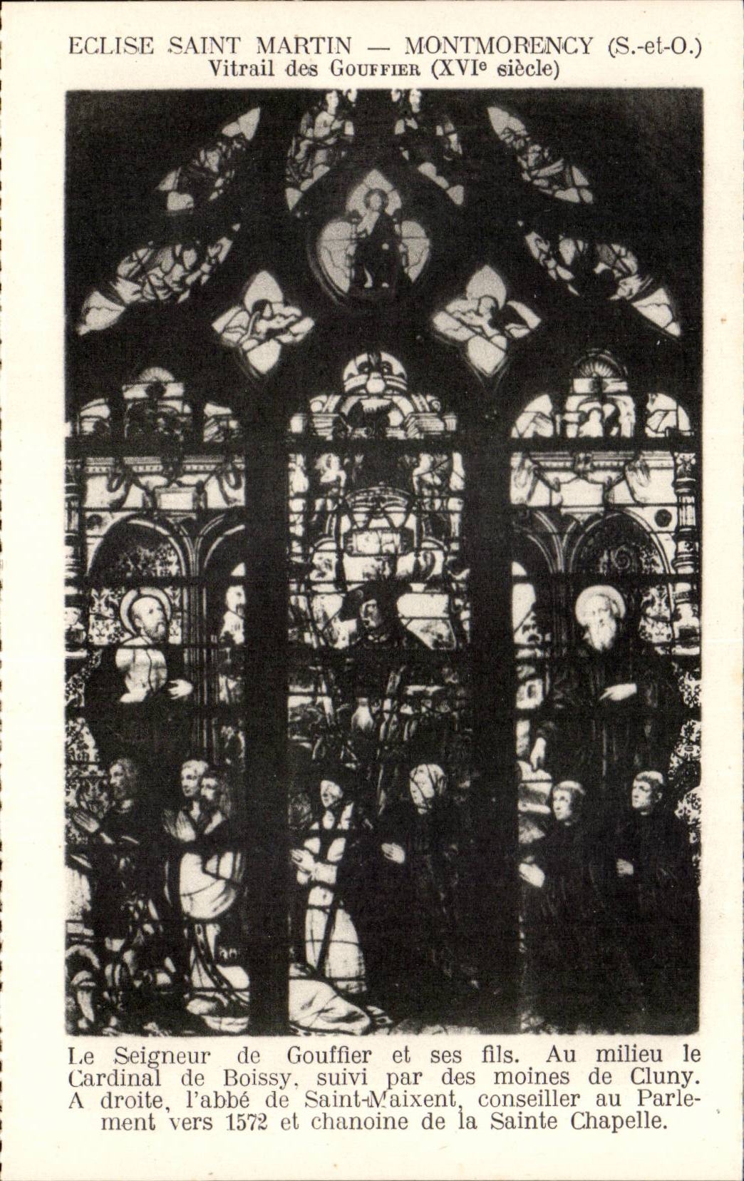 CPA Church Saint Martin Montmorency Stained glass of Gouffier