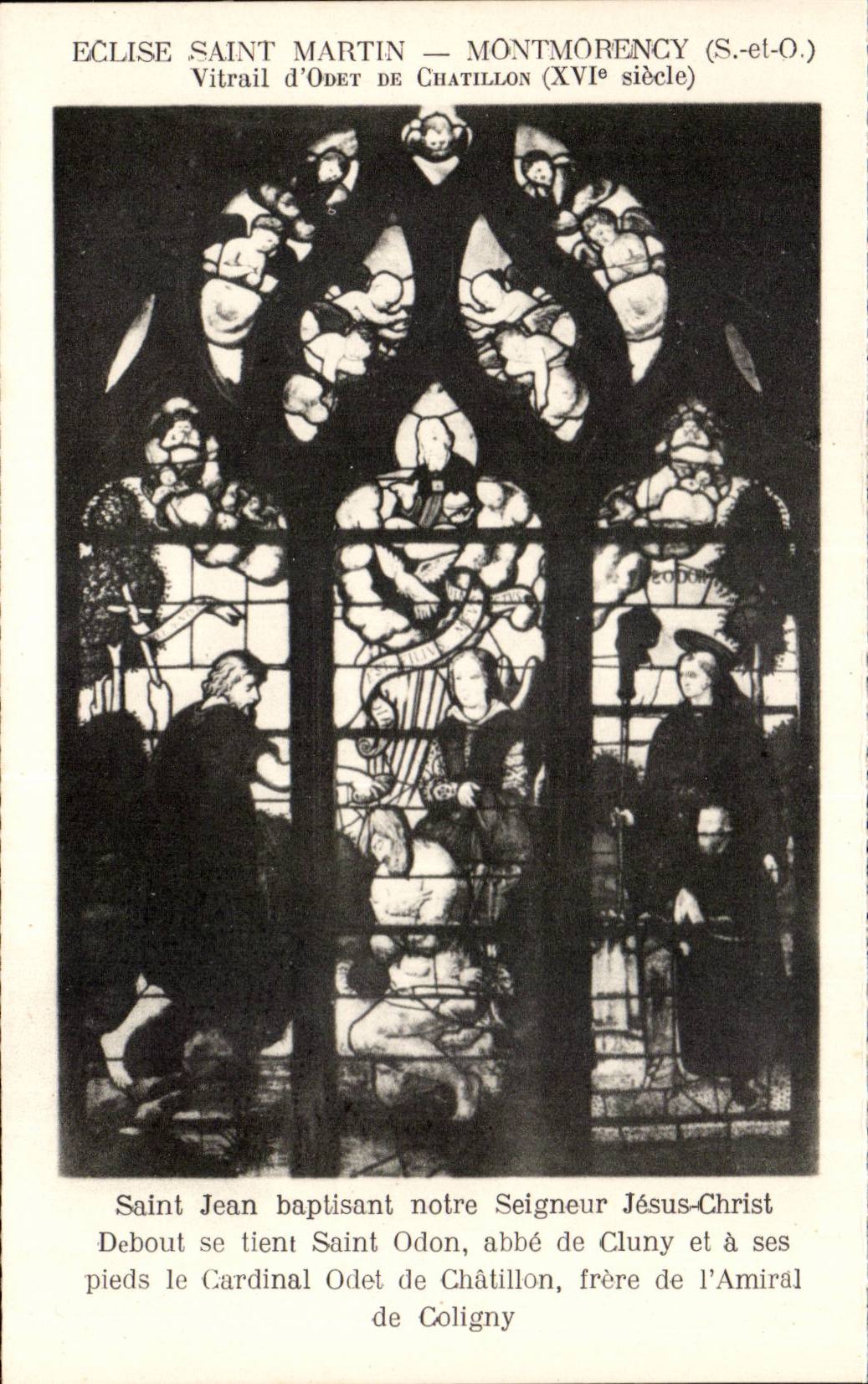 CPA Church Saint Martin Montmorency Stained glass of Odet de Chatillon