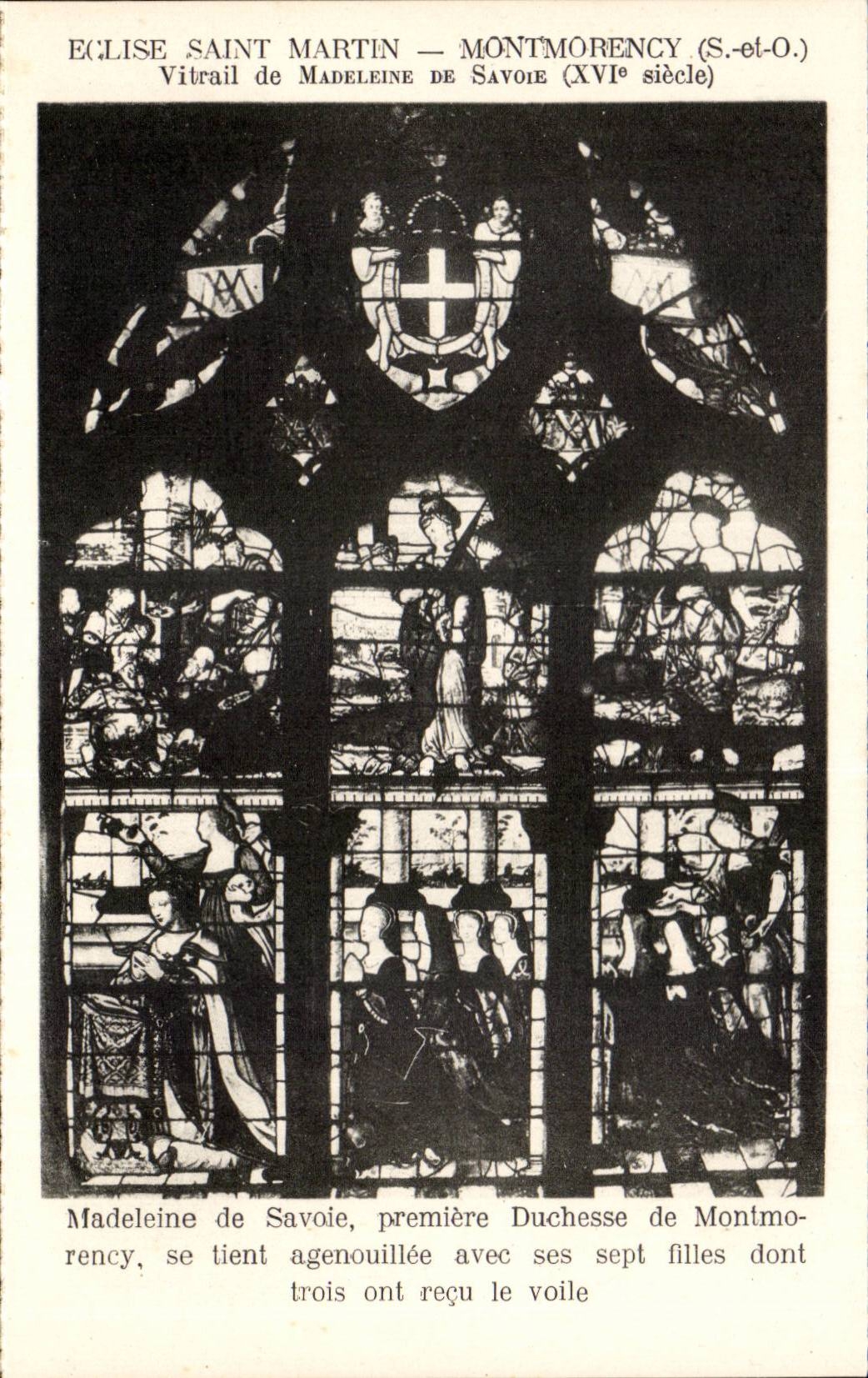 CPA Church Saint Martin Montmorency Stained glass of Madeleine of Savoy