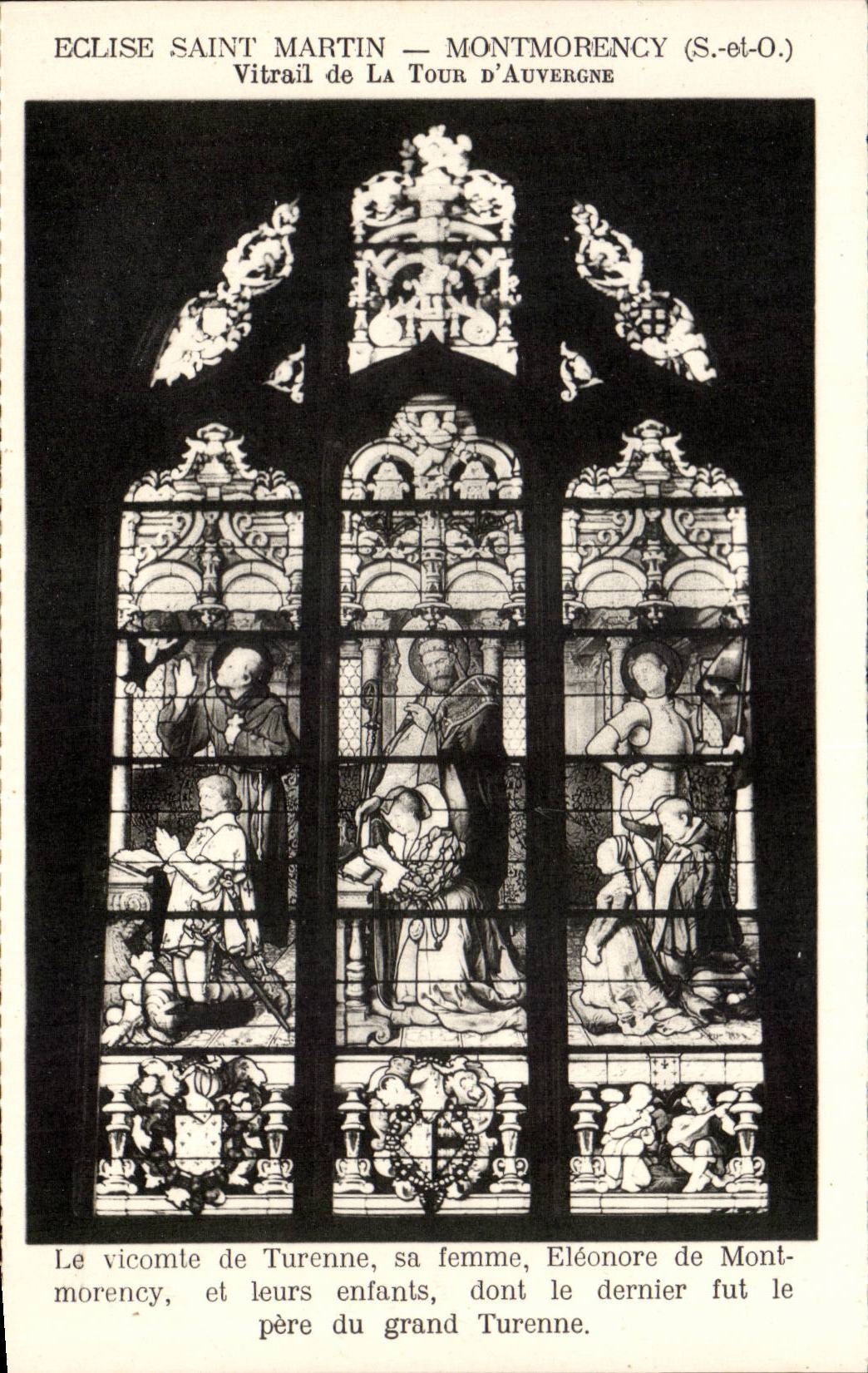 CPA Church Saint Martin Montmorency Stained glass of the tower of Auvergne
