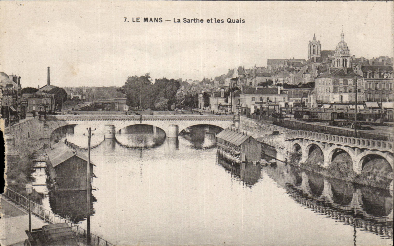 CPA Mans the Sarthe and quays