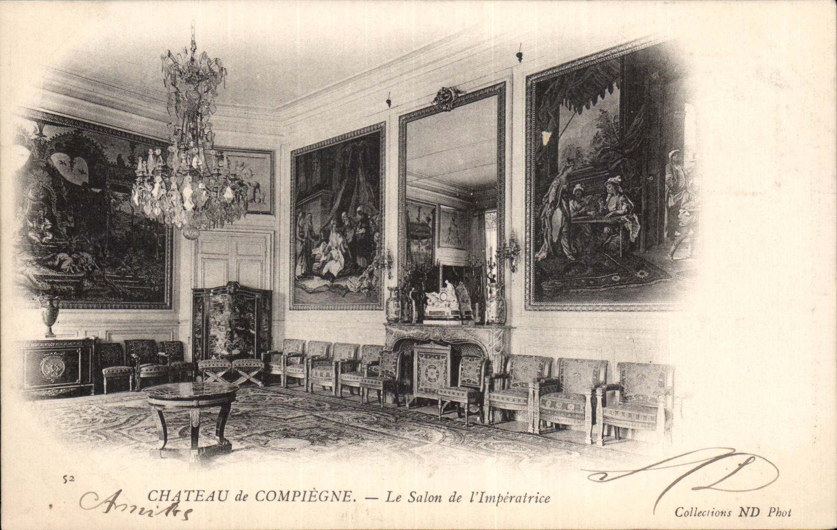 CPA Compiegne Schloss das Wohnzimmer der Kaiserin