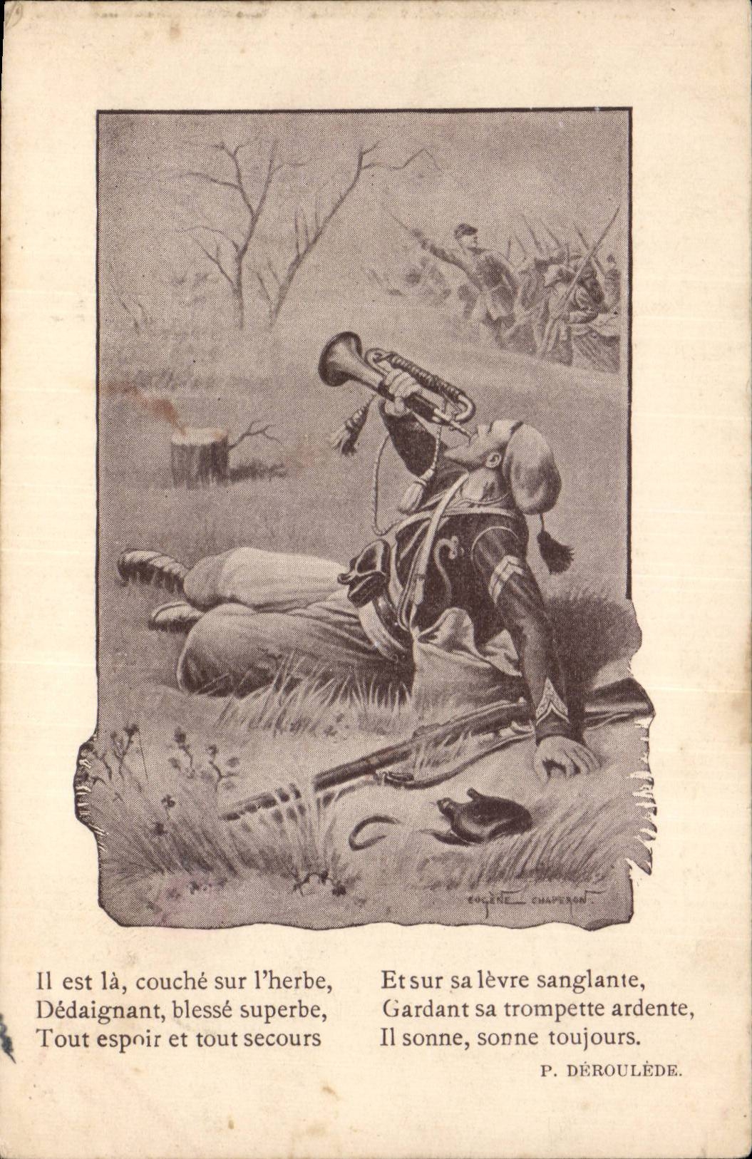 CPA Zouave Schlaf im Militaria Gras